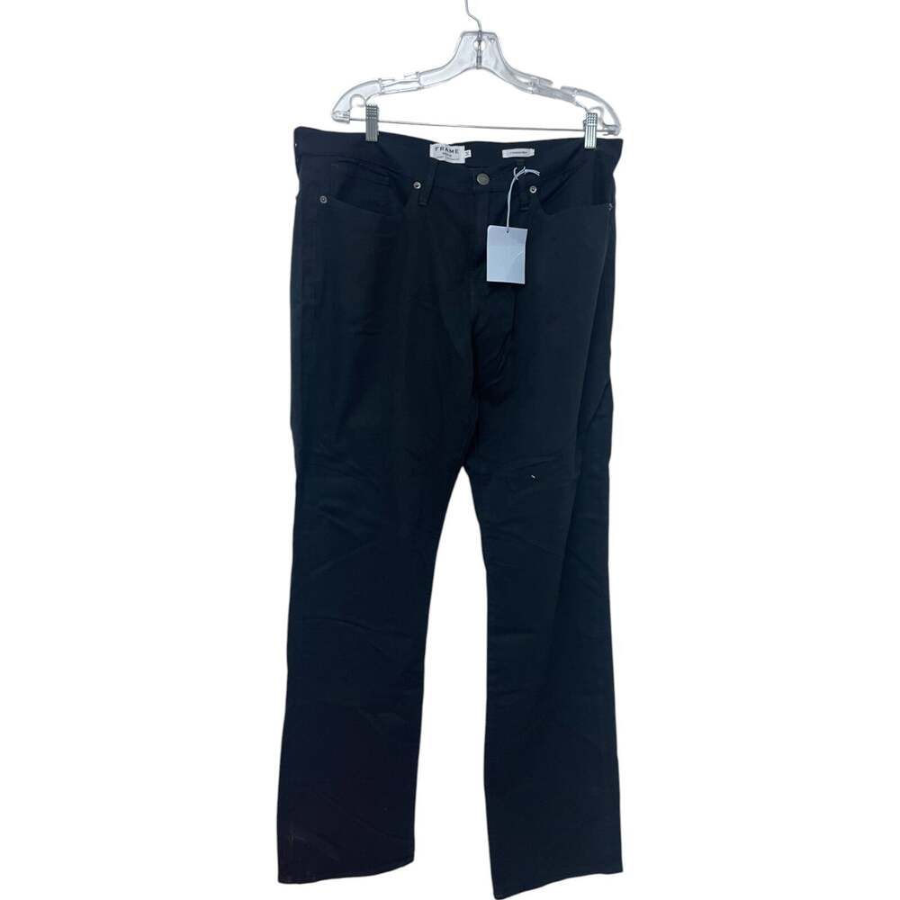 Frame Denim Jeans Men 38 Noir Black L Homme Slim Fit Skinny Mid Rise Stretch NWT